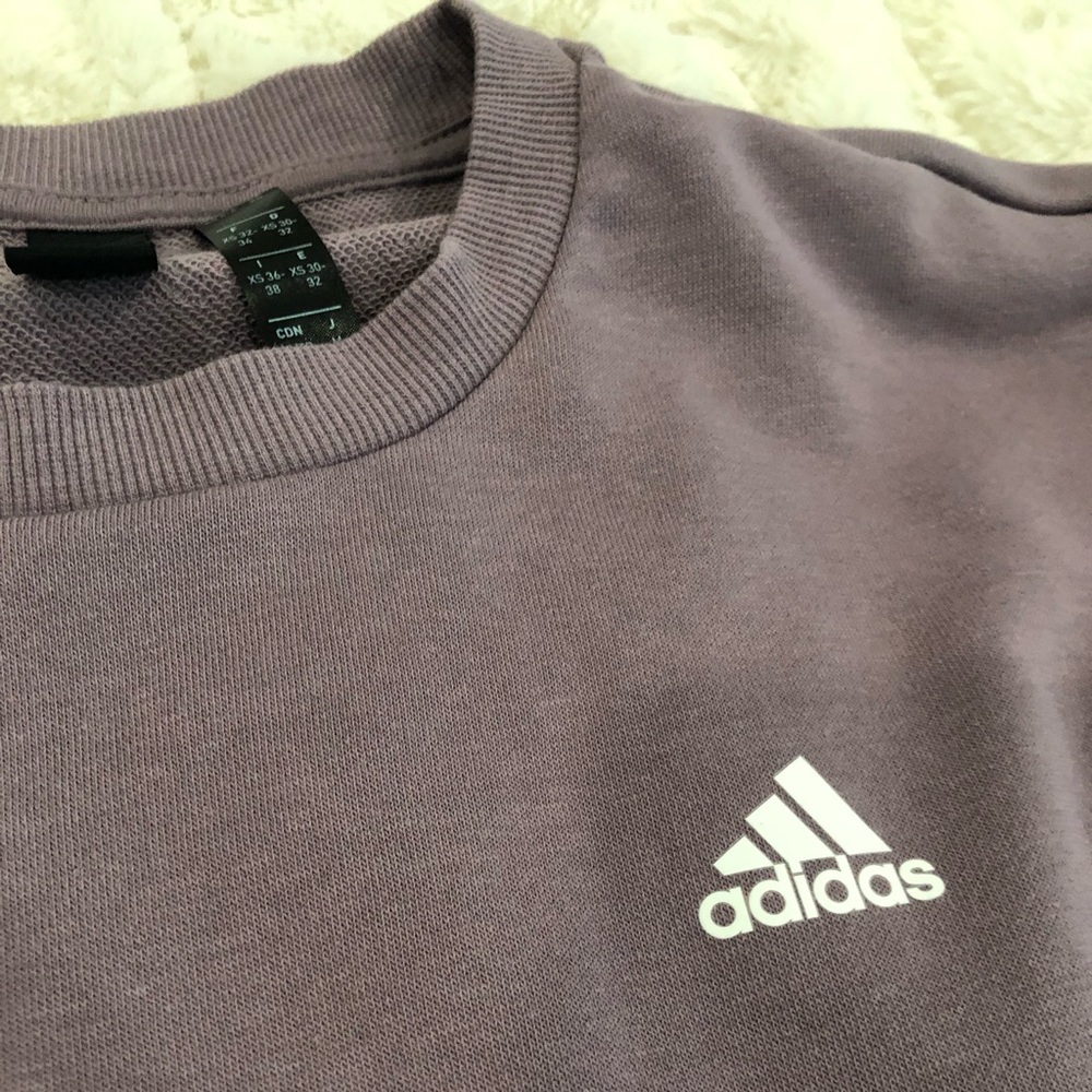 NWOT Never Worn XSmall Adidas purple long sleeved sweater - Picture 3 of 8